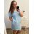 Kurzärmliges Oversize-Kleid für Damen in Übergröße (3XL/4XL ONE SIZE) ITALIAN FASHION IMC23132