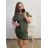 Kurzärmliges Oversize-Kleid für Damen in Übergröße (3XL/4XL ONE SIZE) ITALIAN FASHION IMC23132