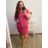 Kurzärmliges Oversize-Kleid für Damen in Übergröße (3XL/4XL ONE SIZE) ITALIAN FASHION IMC23132