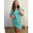 Kurzärmliges Oversize-Kleid für Damen in Übergröße (3XL/4XL ONE SIZE) ITALIAN FASHION IMC23132