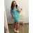 Kurzärmliges Oversize-Kleid für Damen in Übergröße (3XL/4XL ONE SIZE) ITALIAN FASHION IMC23132