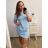 Kurzärmliges Oversize-Kleid für Damen in Übergröße (3XL/4XL ONE SIZE) ITALIAN FASHION IMC23132