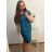 Kurzärmliges Oversize-Kleid für Damen in Übergröße (3XL/4XL ONE SIZE) ITALIAN FASHION IMC23132