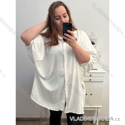 Übergroßes Damenhemd mit langen Ärmeln und Gürtel (S/M ONE SIZE) ITALIAN FASHION IMM23M20799