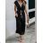 Langes Chiffon-Kurzarmkleid für Damen (S/M ONE SIZE) ITALIAN FASHION IMWGM23456