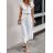Langes Chiffon-Kurzarmkleid für Damen (S/M ONE SIZE) ITALIAN FASHION IMWGM23456