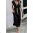 Langes Chiffon-Kurzarmkleid für Damen (S/M ONE SIZE) ITALIAN FASHION IMWGM23456