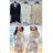 Langes Chiffon-Kurzarmkleid für Damen (S/M ONE SIZE) ITALIAN FASHION IMWGM23456