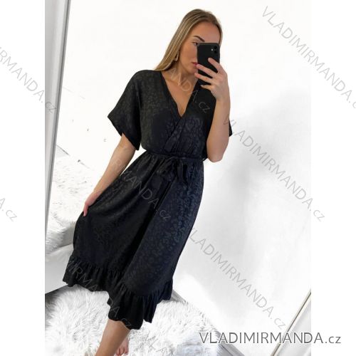 Šaty letní na ramínka dámské (S/M ONE SIZE) ITALSKÁ MÓDA IMPBB22B21841 S/M schwarz