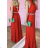 Langes, elegantes, ärmelloses Kleid mit Falten für Damen (Einheitsgröße S/M) ITALIAN FASHION IMPGM2323232