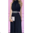 Langes, elegantes, ärmelloses Kleid mit Falten für Damen (Einheitsgröße S/M) ITALIAN FASHION IMPGM2323232