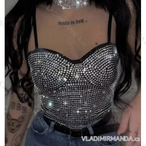 Trägerloses Crop-Top für Damen (S/M ONE SIZE) ITALIAN FASHION IMPGM23970