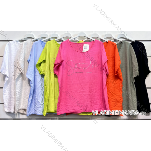 Damen-Tunika mit kurzen Ärmeln in Übergröße (Einheitsgröße S/M) ITALIAN FASHION IMPSH2321129F