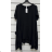 Damen-Tunika mit kurzen Ärmeln in Übergröße (Einheitsgröße S/M) ITALIAN FASHION IMPSH2322064A