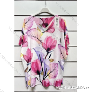 Übergroße Kurzarm-Tunika für Damen (Einheitsgröße S/M) ITALIAN FASHION IMPSH230260-1