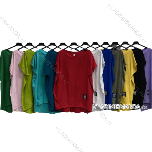 Damen-Tunika mit kurzen Ärmeln in Übergröße (2XL/3XL/4XL Einheitsgröße) ITALIAN FASHION IMC23242