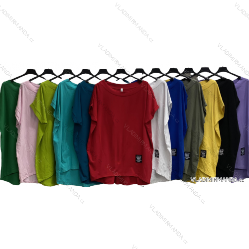 Damen-Tunika mit kurzen Ärmeln in Übergröße (2XL/3XL/4XL Einheitsgröße) ITALIAN FASHION IMC23242