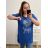 T-Shirt vayage Kurzarm Frauen (uni s / m) ITALIAN FASHIONIM420165 schwarz 3xl / 4xl königsblau