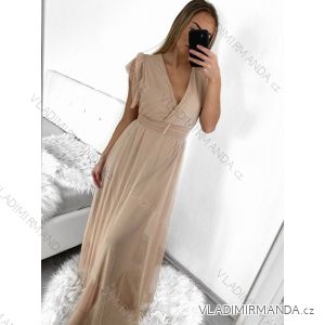 Kurzärmliges, langes Partykleid für Damen (Einheitsgröße S/M) ITALIAN FASHION IMM23M24081/DU