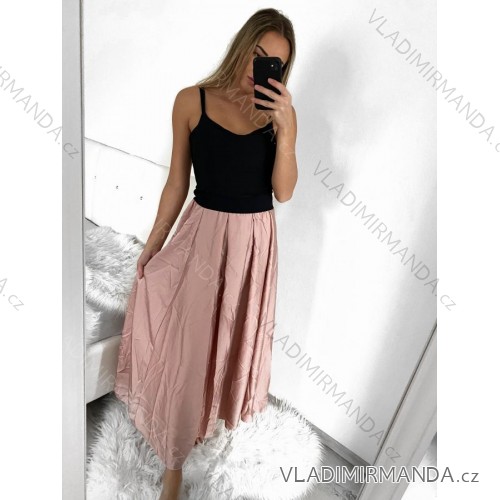 Kleid mit 3/4 Ärmeltasche für Damen (uni sl) ITALIAN Fashion IM3181746 S/M altrosa