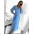 Langes, elegantes Chiffon-Gürtel-Langarmkleid für Damen (S/M EINHEITSGRÖSSE) ITALIAN FASHION IMWGB231009