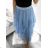 Langes Chiffon-Kurzarmkleid für Damen (S/M ONE SIZE) ITALIAN FASHION IMWGM23456 S/M béžová