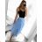 Langes Chiffon-Kurzarmkleid für Damen (S/M ONE SIZE) ITALIAN FASHION IMWGM23456 S/M béžová