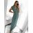 Šaty košilové dlouhý rukáv dámské (S/M ONE SIZE) ITALSKÁ MODA IMB229927 XL/2XL grün