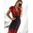 Langes, elegantes Icecool-Kurzarmkleid für Damen (M/L, XL/XXL) AINUOSI ITALIAN FASHION IMB239970/DR XL/XXL rot