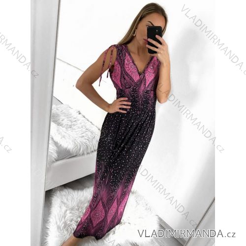 Šaty košilové dlouhý rukáv dámské (S/M ONE SIZE) ITALSKÁ MODA IMB229927 M / L rot