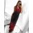 Šaty košilové dlouhý rukáv dámské (S/M ONE SIZE) ITALSKÁ MODA IMB229927 M / L rot